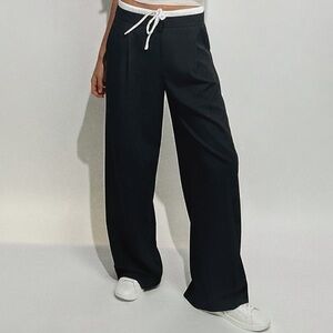 Zara Double Waist Wide Leg Pants Size Small